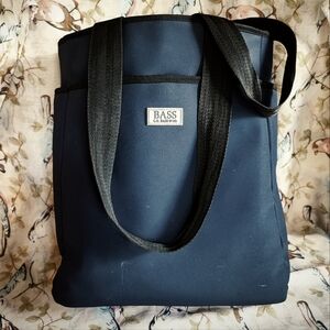BASS Navy Blue Nautical Poolside Picnic Day Trip Camping Utility Tote Pre-Owned